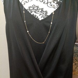 White House Black Market  Draped Sleeveless Top(L)